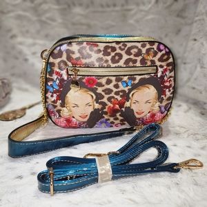 Arosa USA Brown Leopard Vintage Style Graphic Crossbody